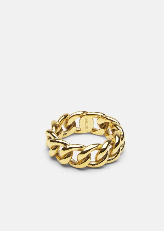 Chain Ring – Gold Plated made by Skultuna