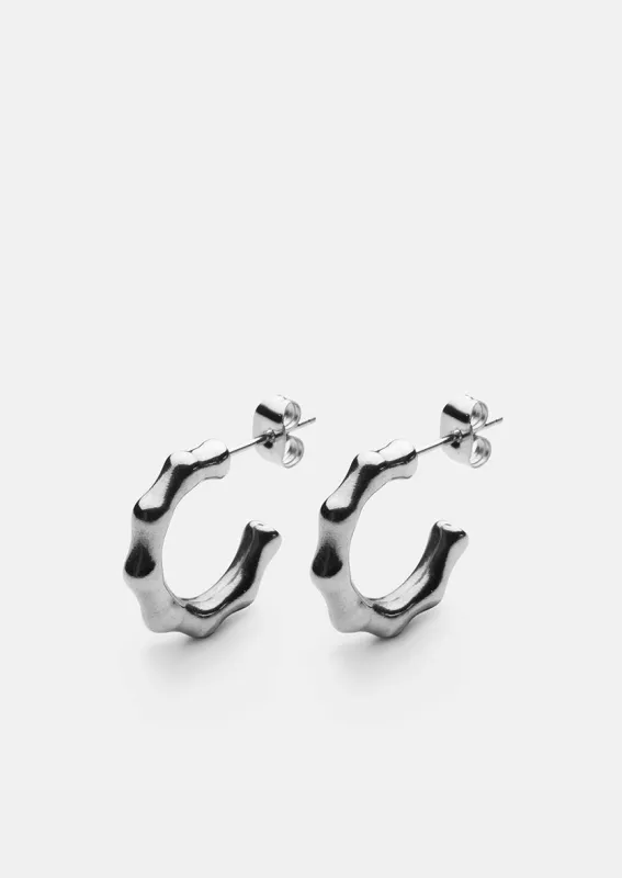 Bambou Petit Earrings - Silver Plated made by Skultuna