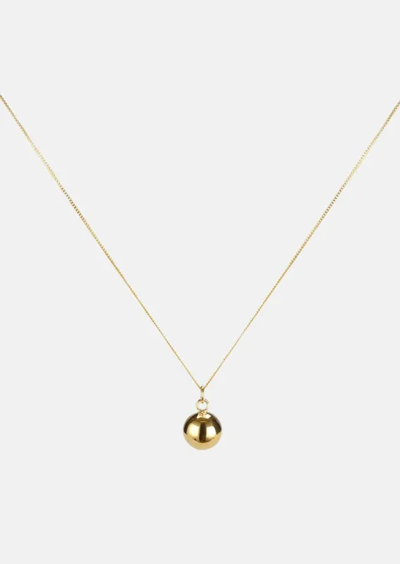 Ball Necklace - Gold Plated made by Skultuna