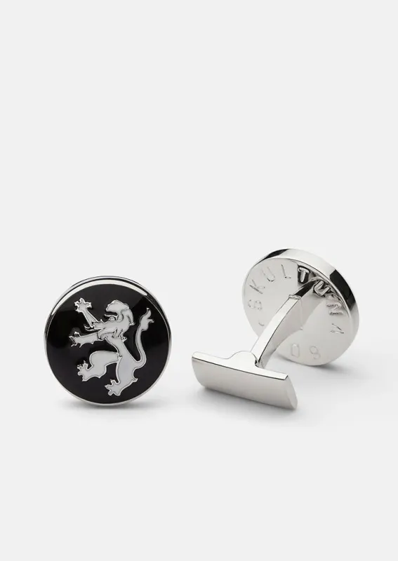 Rampant Lion Manschettknappar - Svart & Vit made by Skultuna