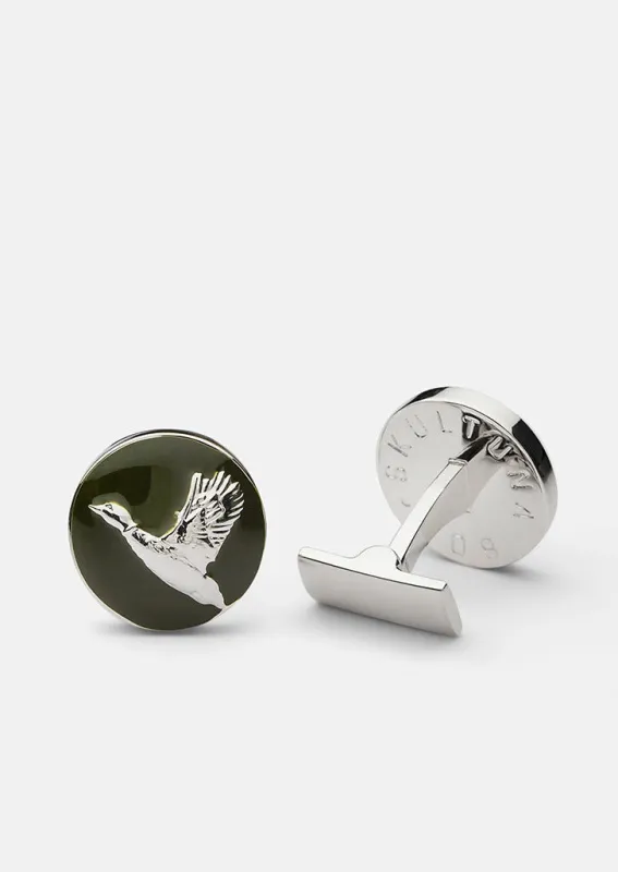 Hunter Manschettknappar - Flying Duck made by Skultuna