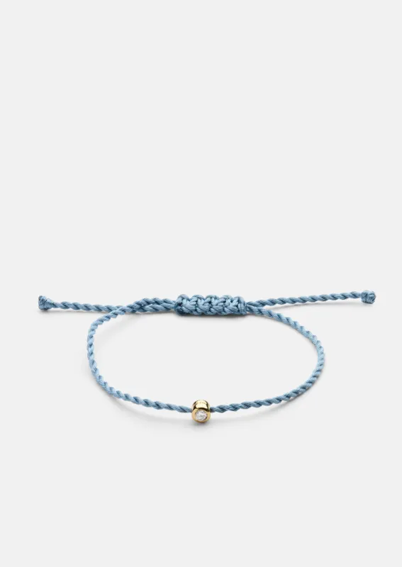 Cord Bracelet Diamond - Light Blue made by Skultuna