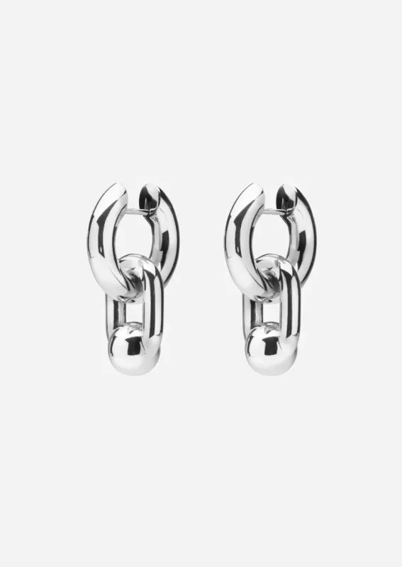 Hoop Earrings - Bouclé - Silver Plated made by Skultuna