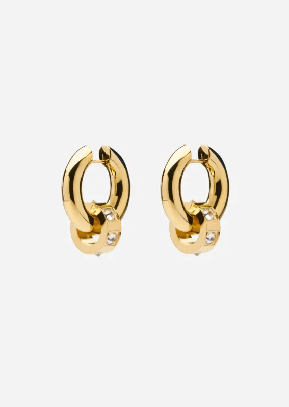 Hoop Earrings - Anneau - Gold Plated made by Skultuna