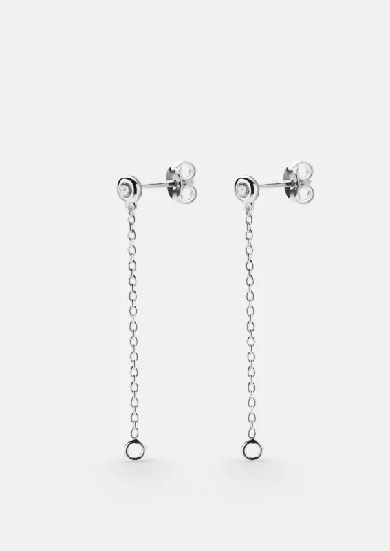 Aurora Chain Studs - Sterling Silver made by Skultuna