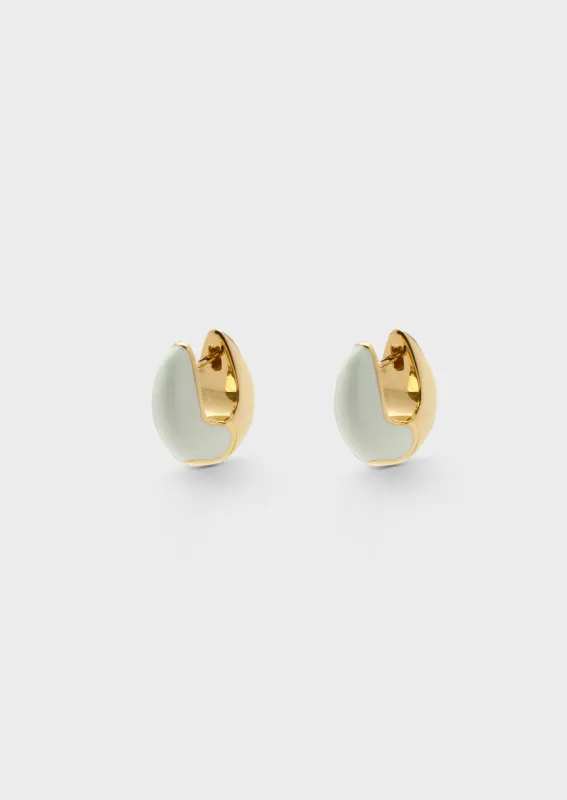 Jointure Enamel Hoop Earrings made by Skultuna