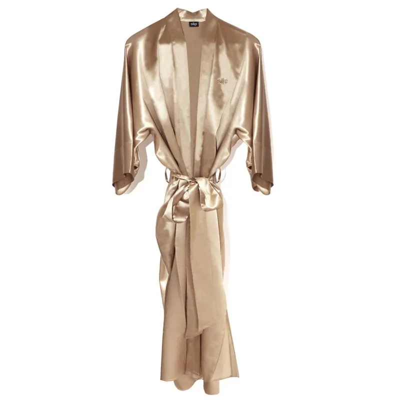 Caramel Long Robe sold by slip