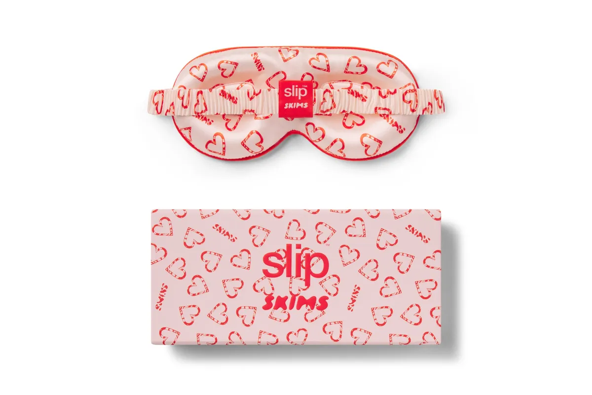 Slip x Skims Contour Sleep Mask - CB Candy Heart Print sold by slip