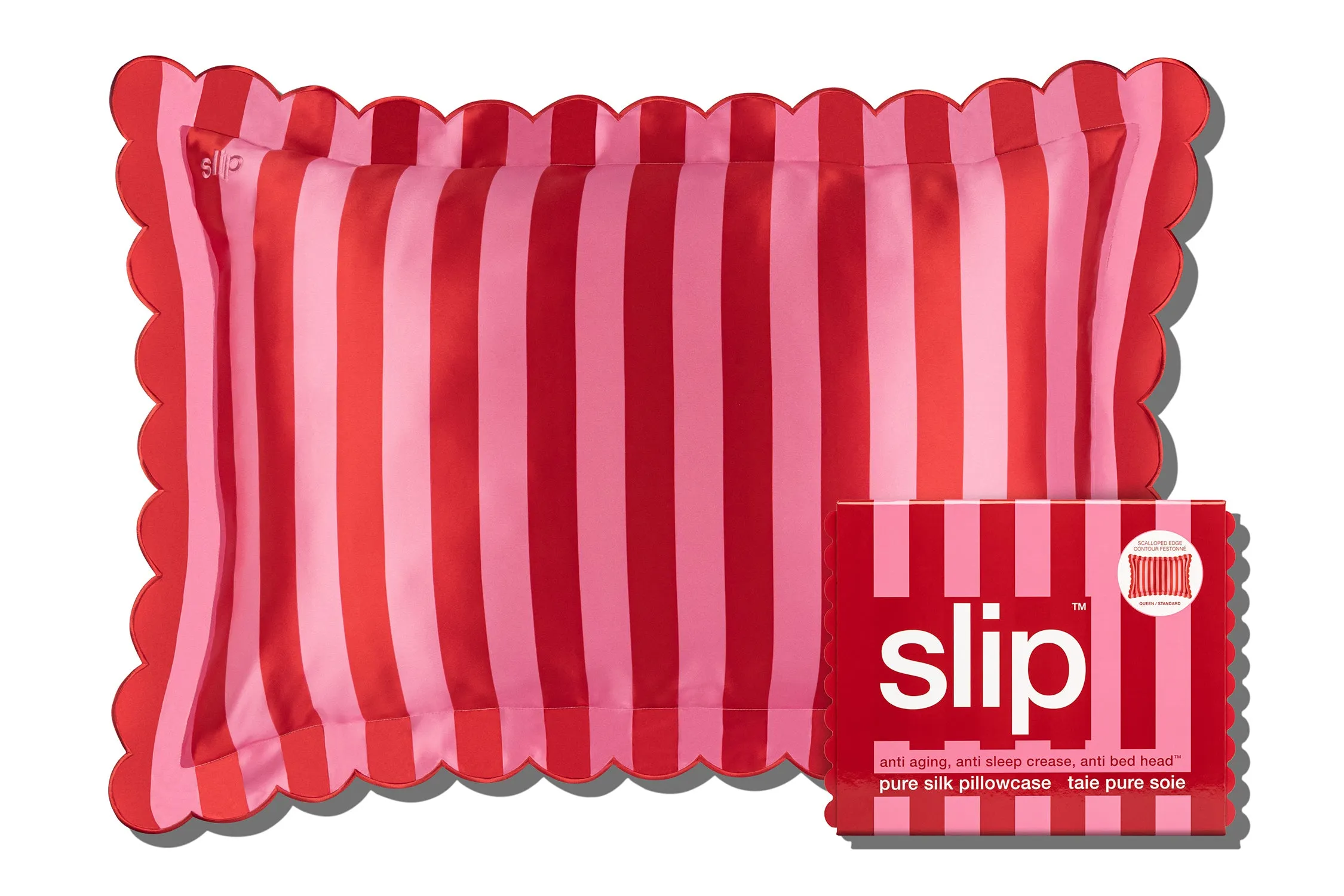 Sunshade Queen Zippered Pillowcase with Scalloped Edge sold by slip