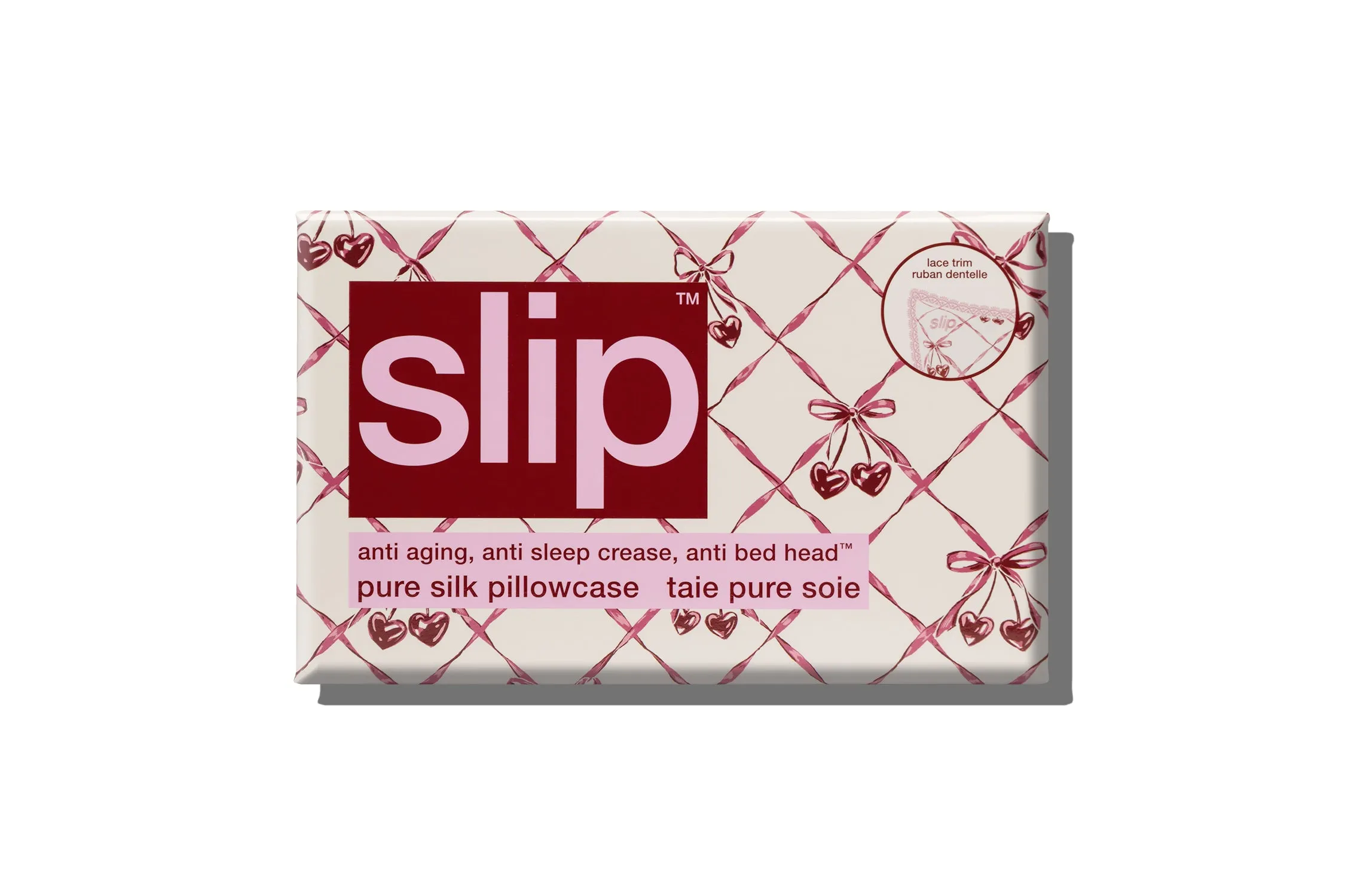 Sweet Cherry Queen Zippered Pillowcase with Lace Trim sold by slip product image thumbnail 3