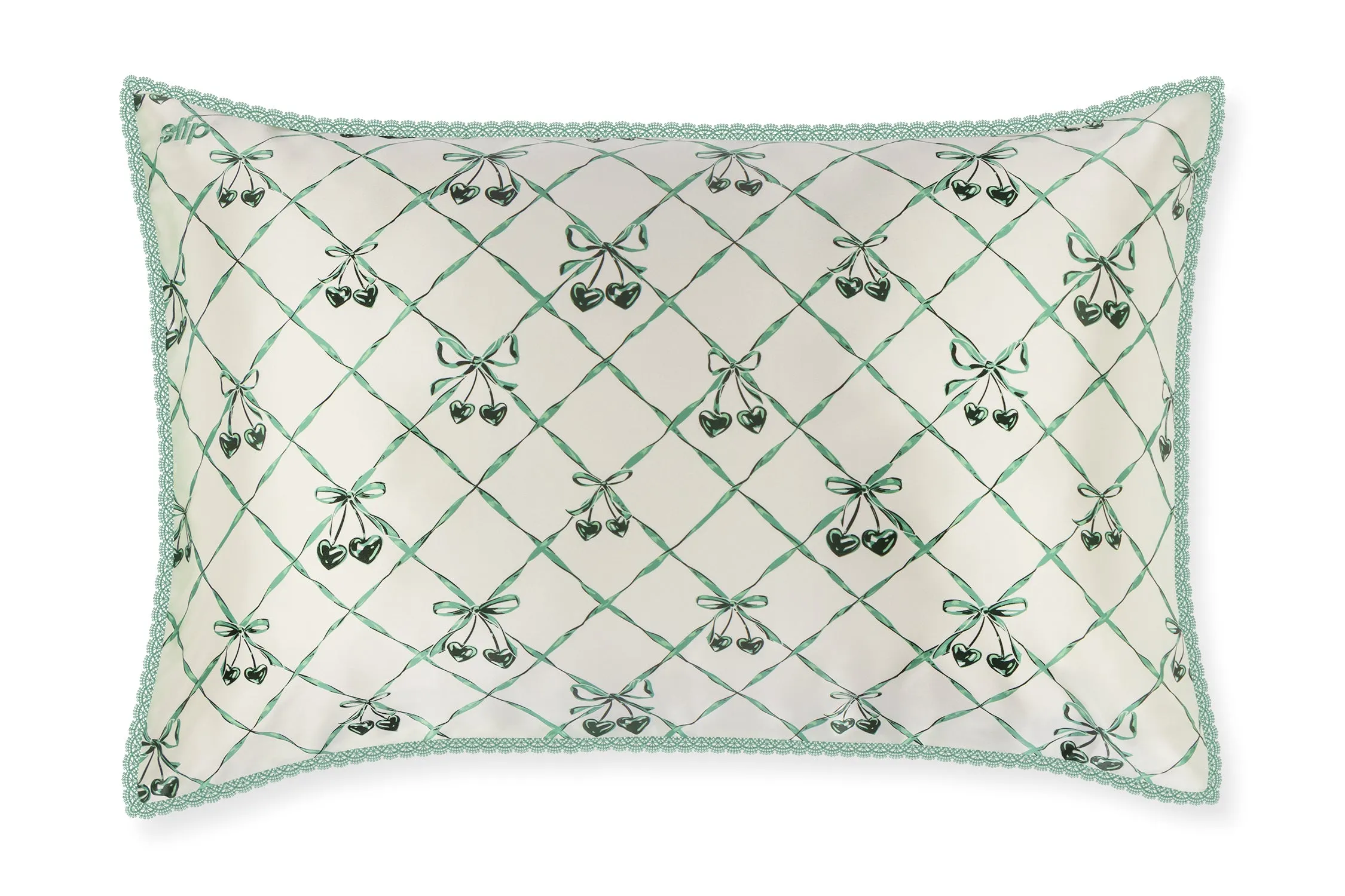 Wintergreen Queen Zippered Pillowcase with Lace Trim sold by slip product image thumbnail 2