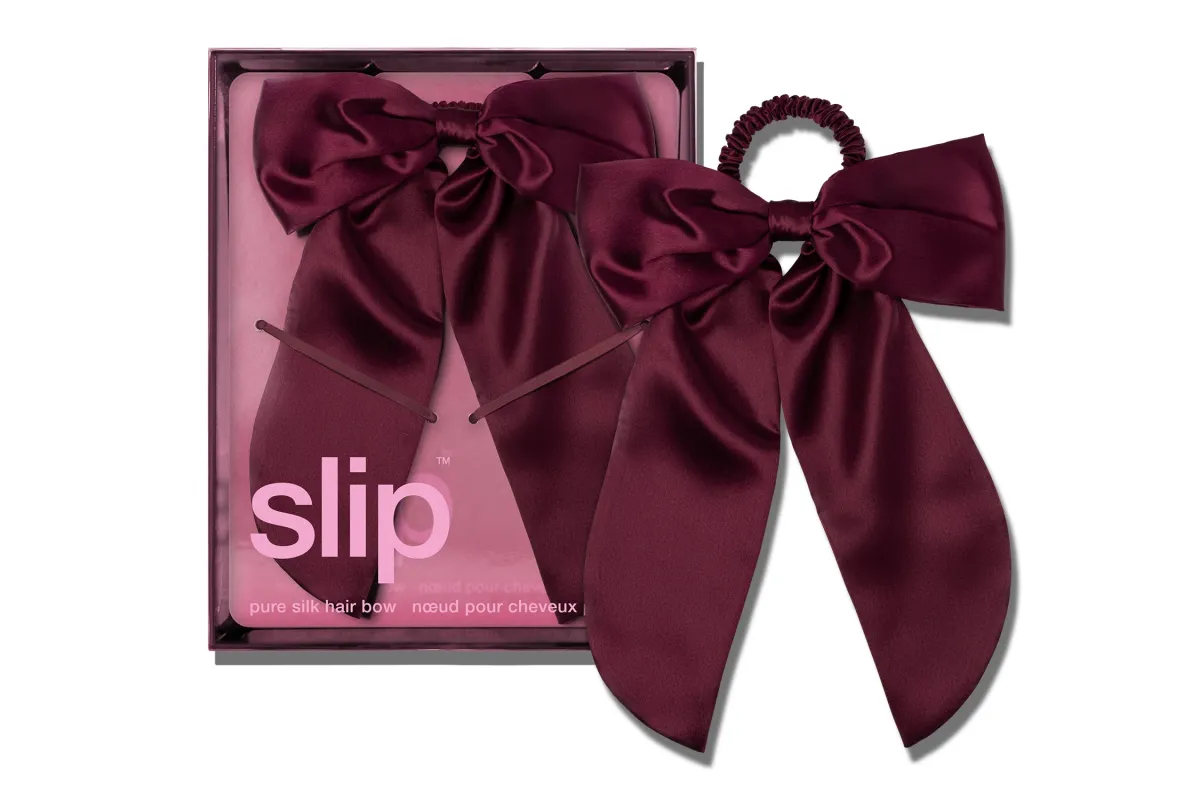Crimson Hair Bow made by slip