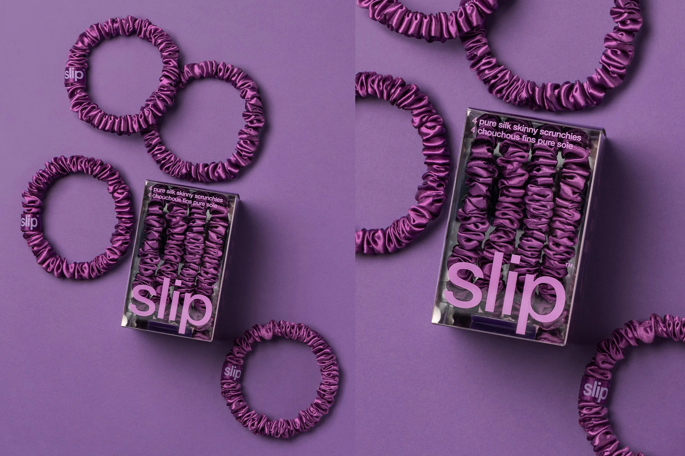 Back to School Dark Purple Skinny Scrunchies sold by slip product image thumbnail 5