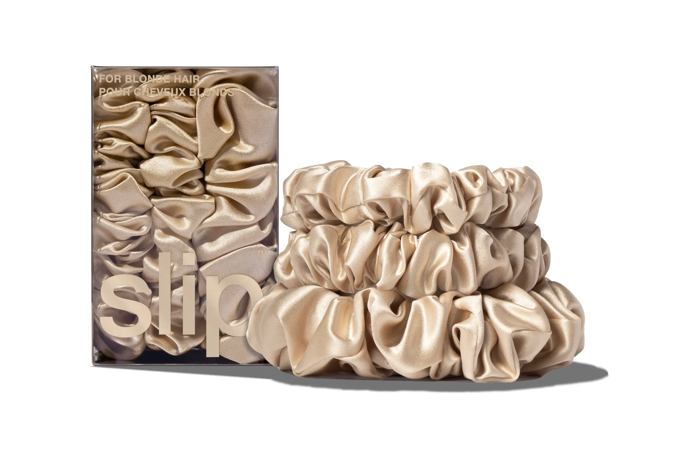 Back to Basics Blonde Midi/Large Scrunchie Set sold by slip