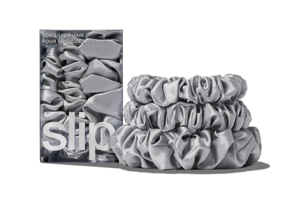Back to Basics Silver Midi/Large Scrunchie Set sold by slip