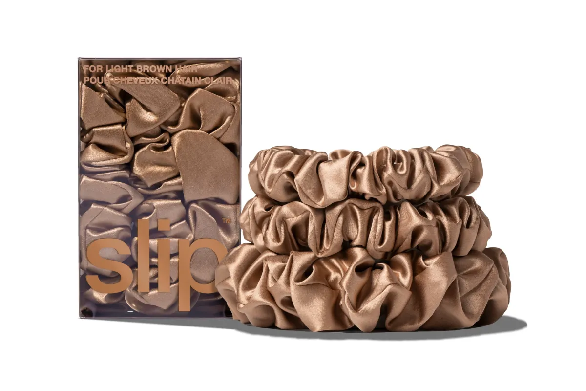 Back to Basics Light Brown Midi/Large Scrunchie Set sold by slip