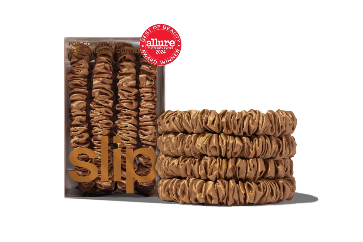 Back to Basics Copper Skinny Scrunchies made by slip