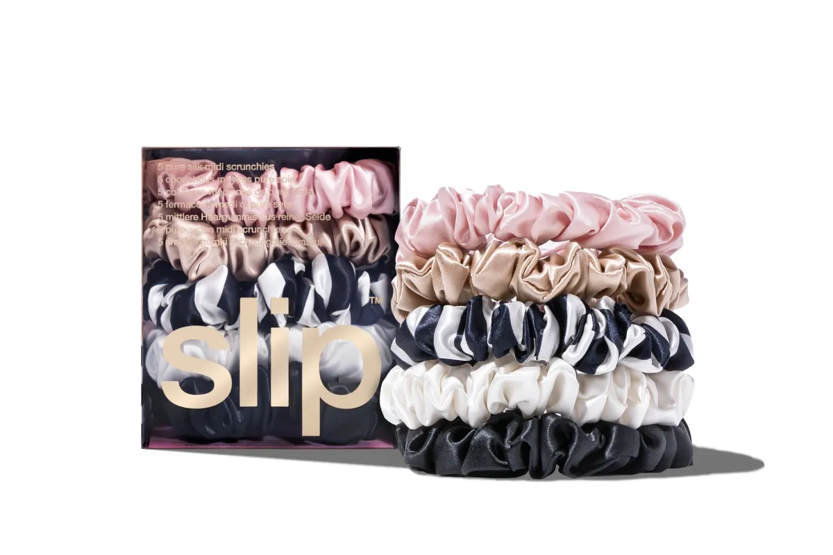 Multi Midi Scrunchies sold by slip