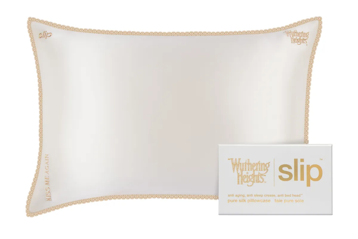 Slip x "Wuthering Heights" Queen Zippered Pillowcase with Lace Trim sold by slip