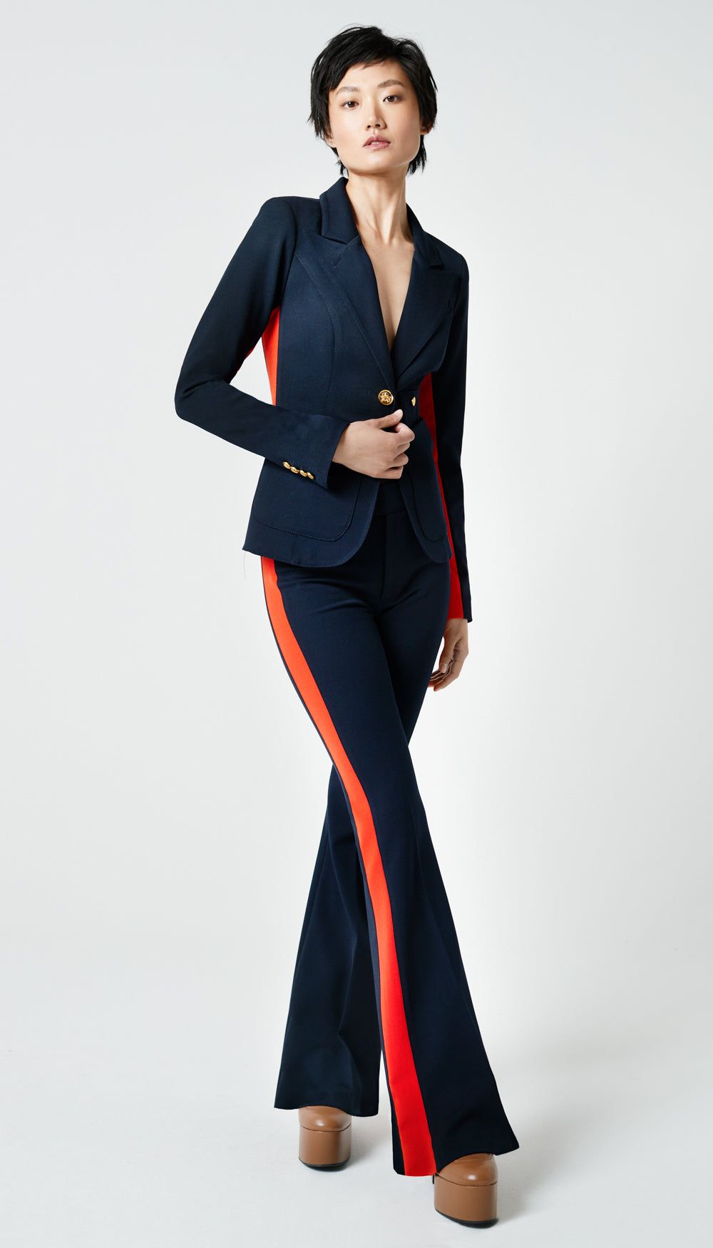 Patch Pocket Tux Stripe Blazer sold by Smythe product image thumbnail 2