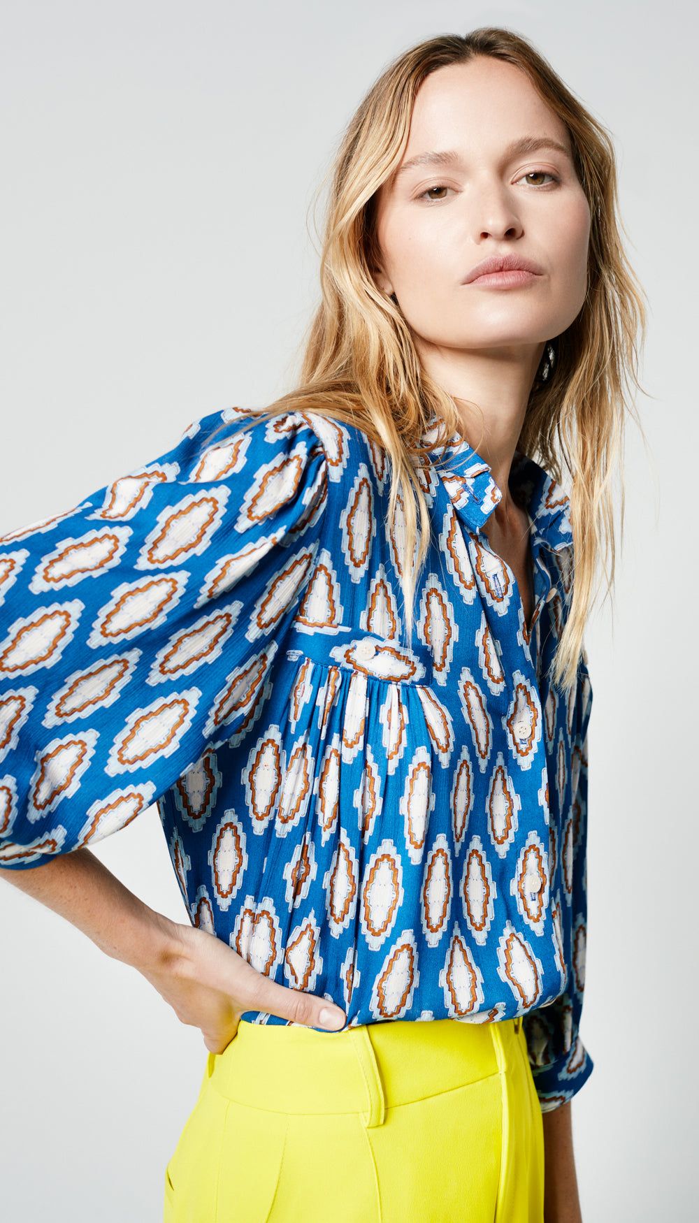 Shirred Pocket Blouse sold by Smythe