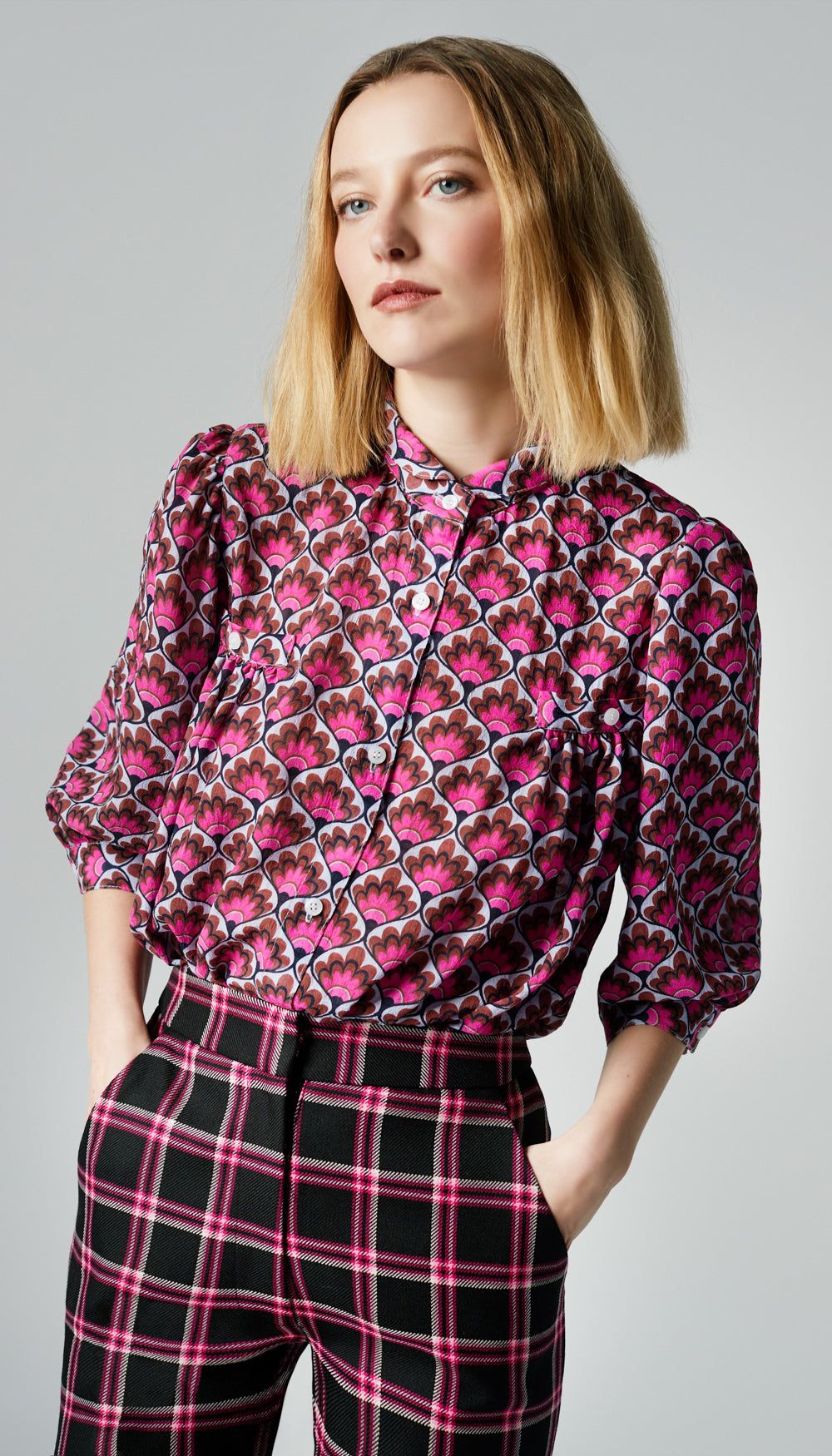 Shirred Pocket Blouse sold by Smythe