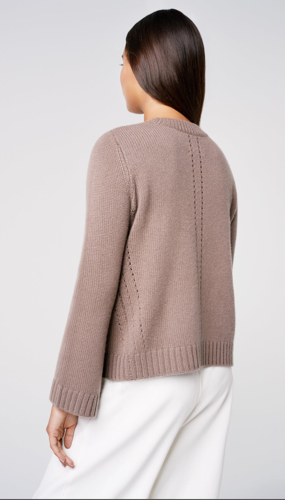 Cashmere Pointelle A-Line Sweater sold by Smythe product image thumbnail 3
