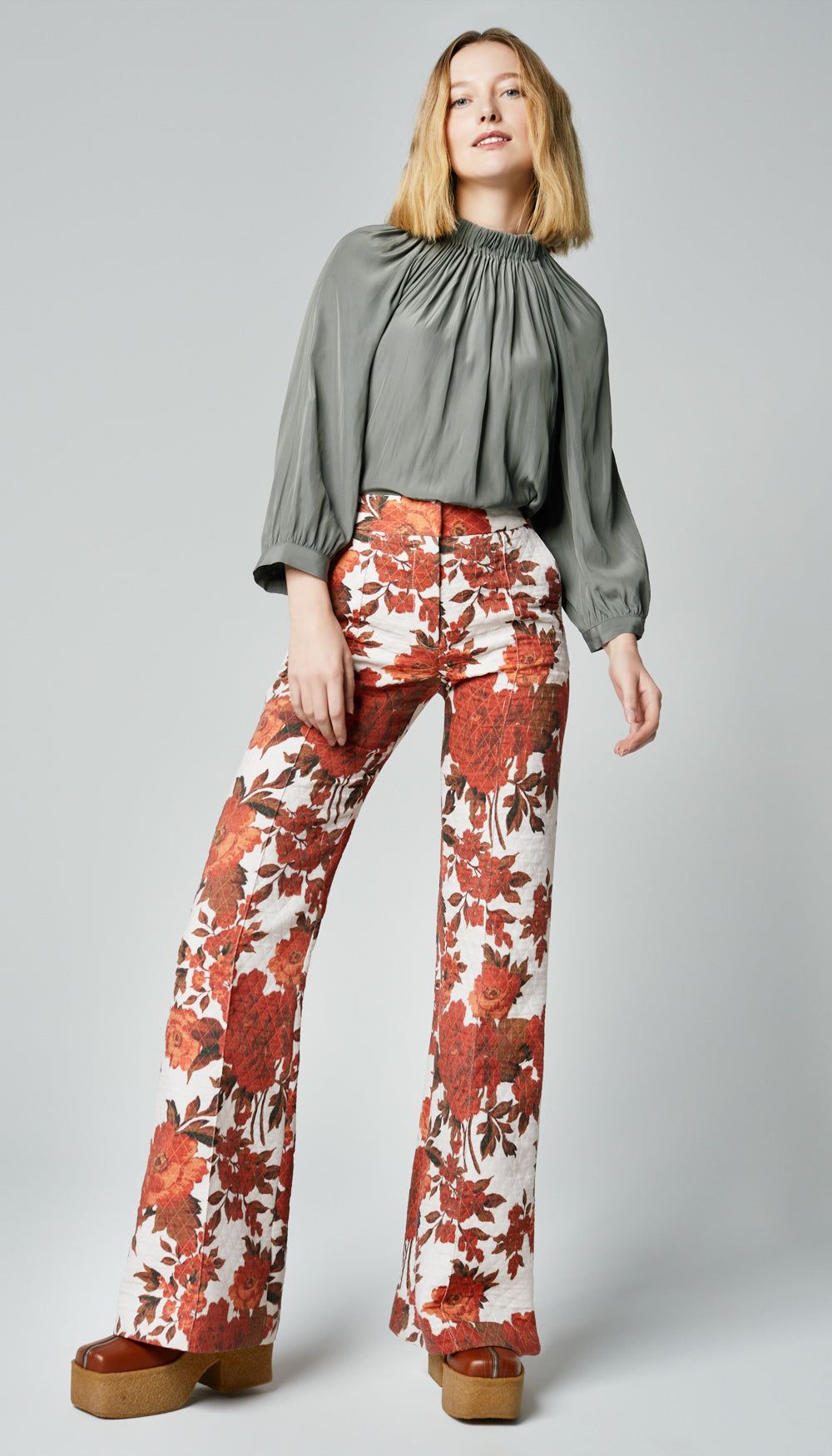 Wide Leg Pintuck Trouser sold by Smythe product image thumbnail 2