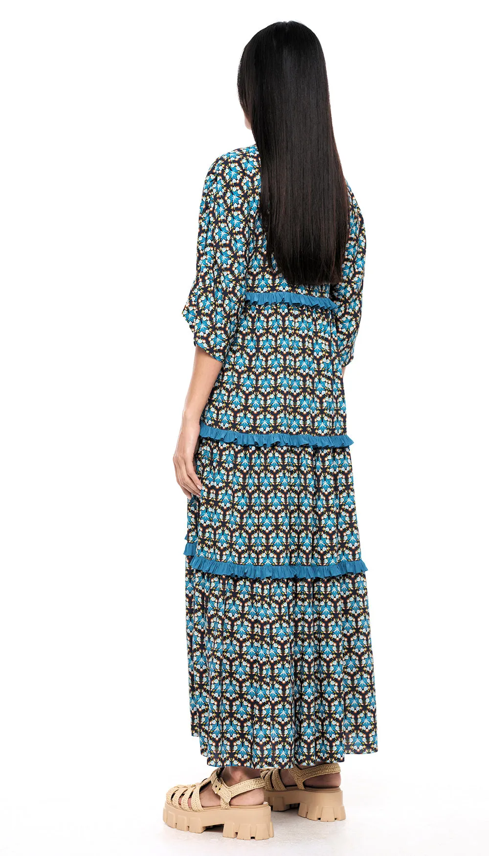 Exclusive Deep V Tiered Dress sold by Smythe product image thumbnail 2