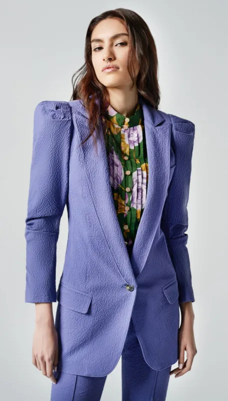 Scrunch Sleeve Longline Blazer sold by Smythe