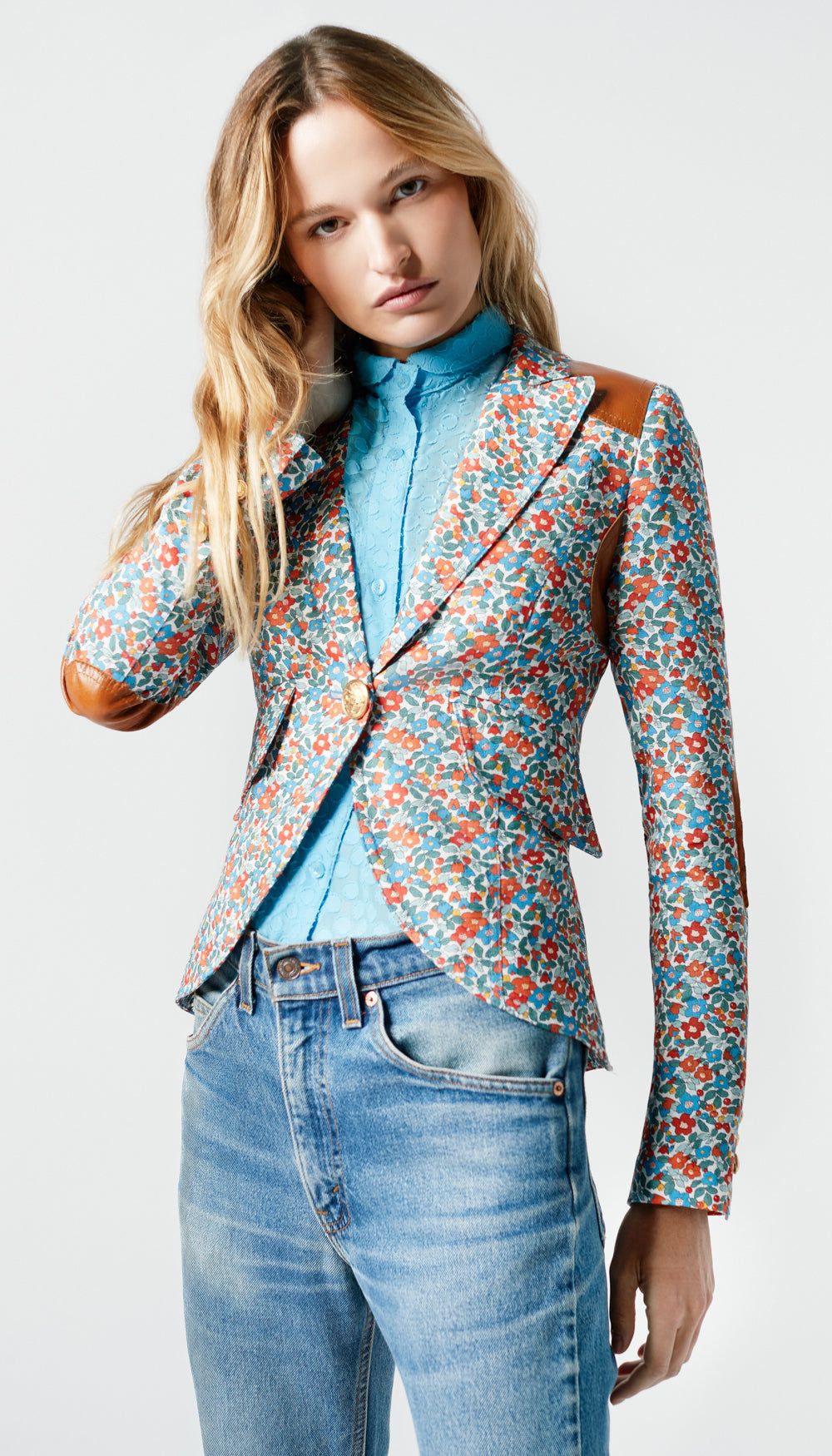 Rifle Patch One Button Blazer sold by Smythe