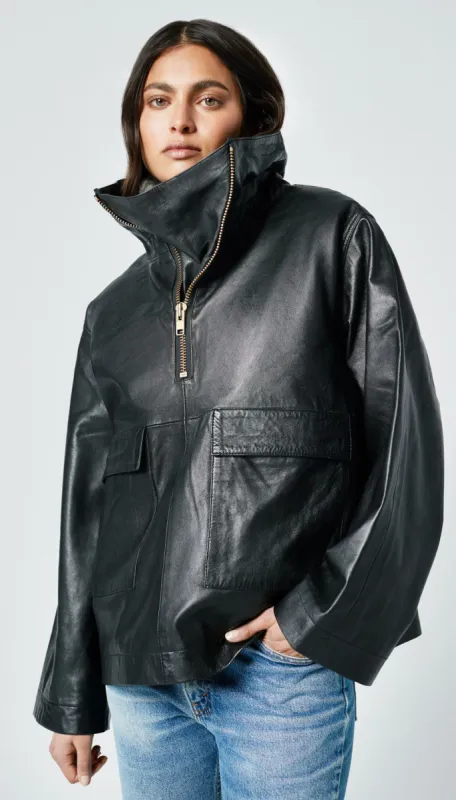 Over The Head Leather Anorak sold by Smythe