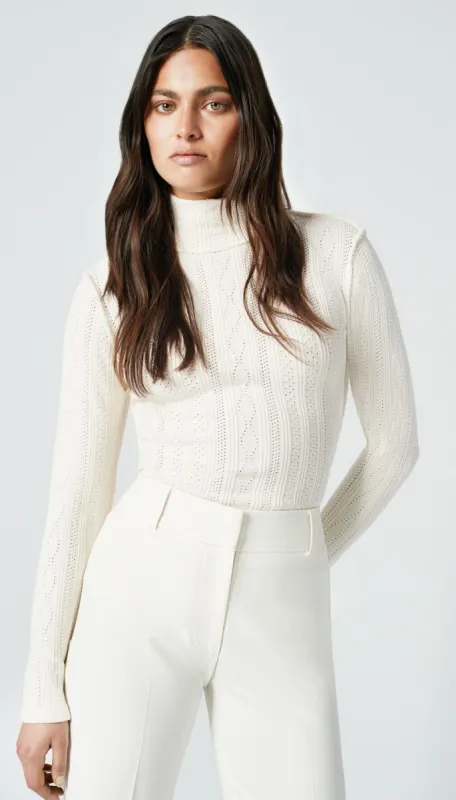 Pointelle Knit Turtleneck sold by Smythe