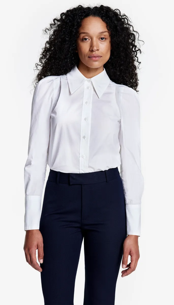 Gerties Inset Box Pleat Shirt in Chalk main image 1
