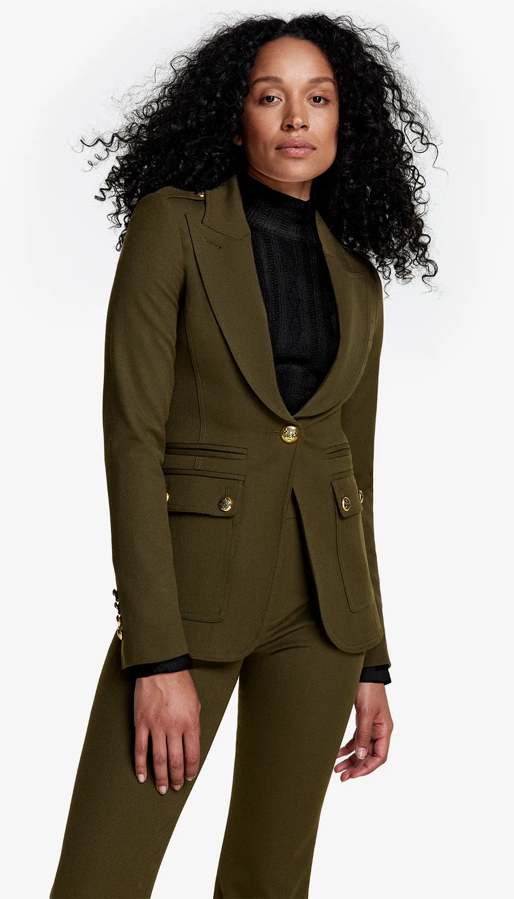 Military Peaked Lapel Blazer sold by Smythe