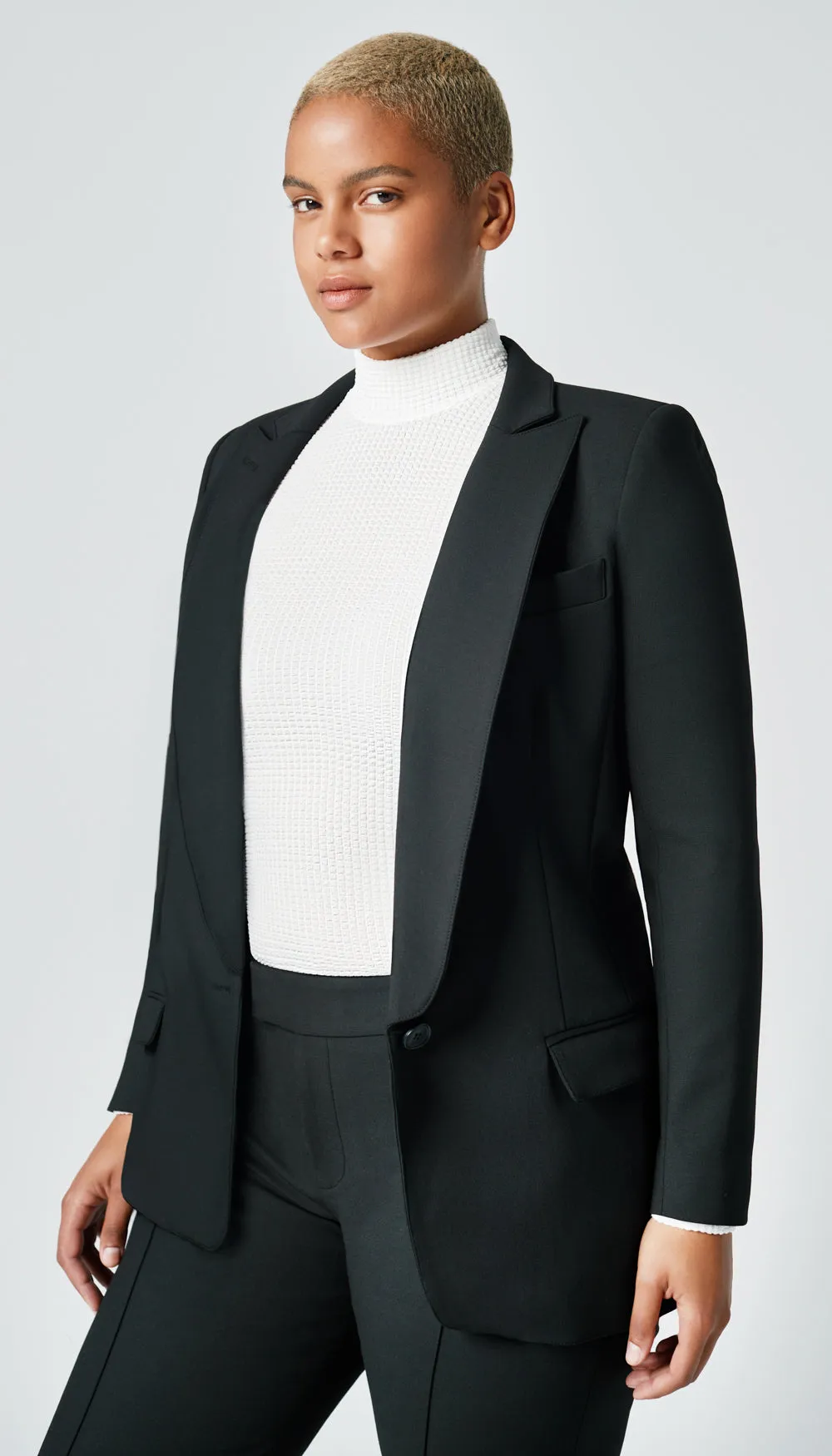 Long Notched Blazer sold by Smythe