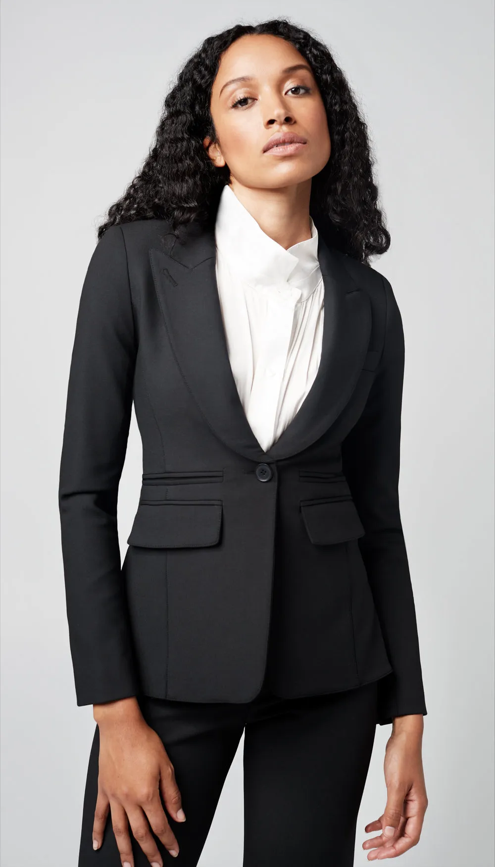 Peaked Lapel Blazer With Black Trim sold by Smythe product image thumbnail 2