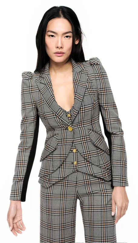 Tux Stripe Pouf Sleeve One Button Blazer sold by Smythe