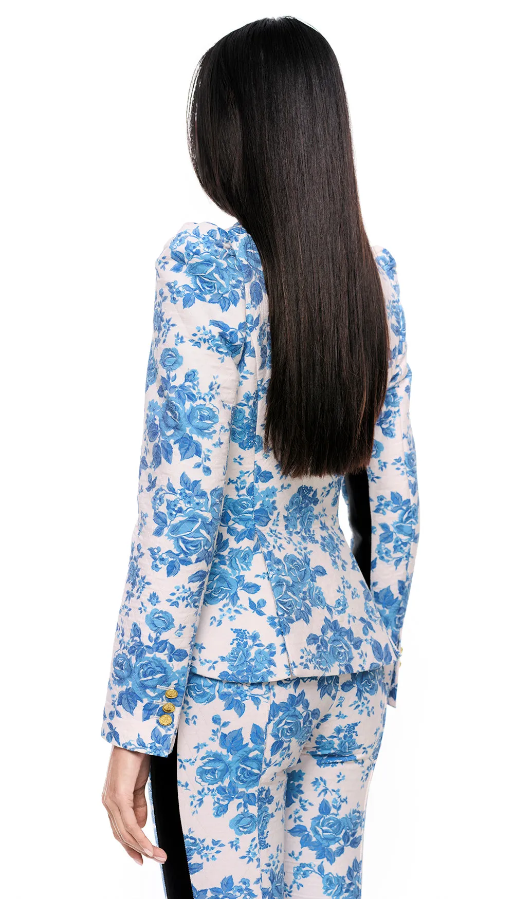 Tux Stripe Pouf Sleeve One Button Blazer sold by Smythe product image thumbnail 3