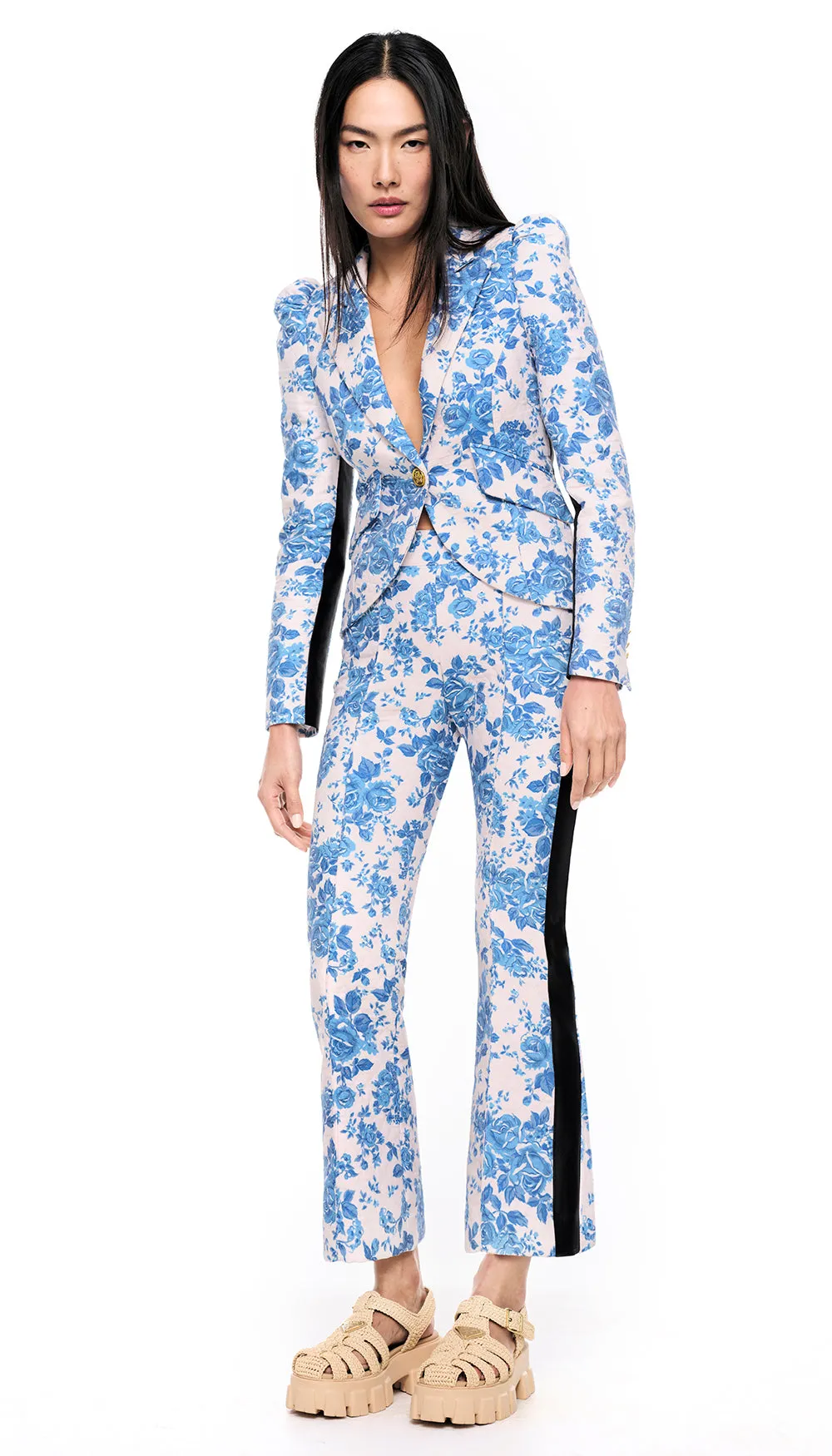 Tux Stripe Pouf Sleeve One Button Blazer sold by Smythe product image thumbnail 2