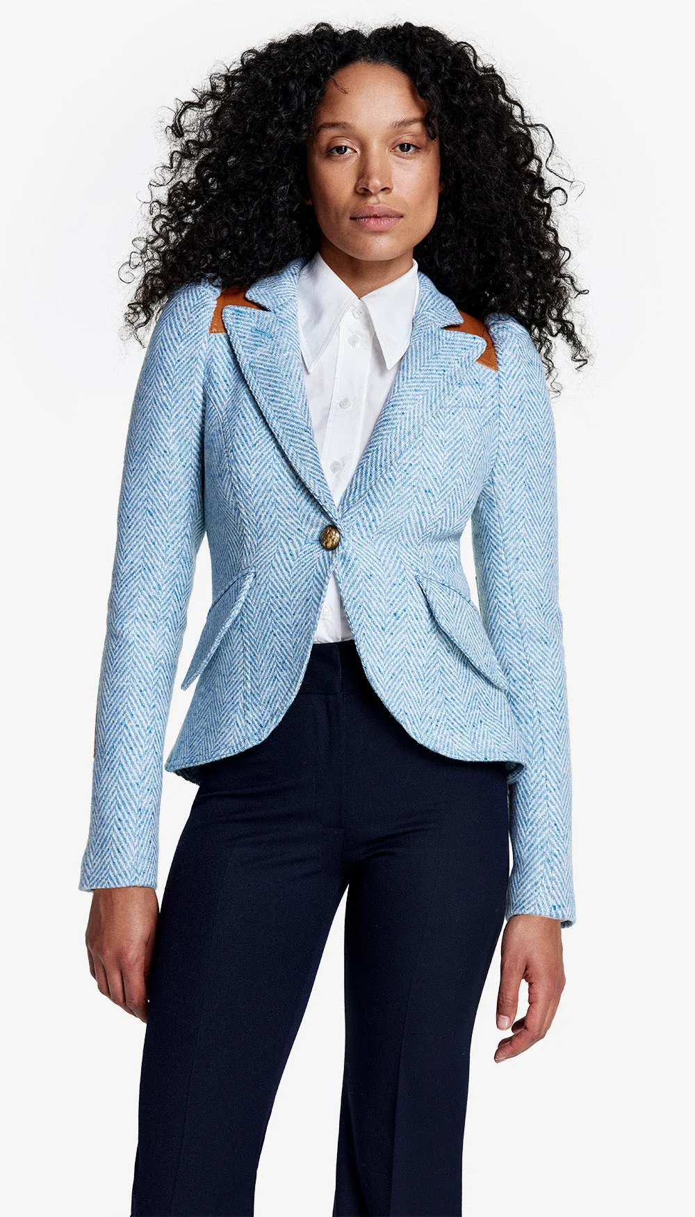 Rifle-Patch Pouf Sleeve One Button Blazer sold by Smythe