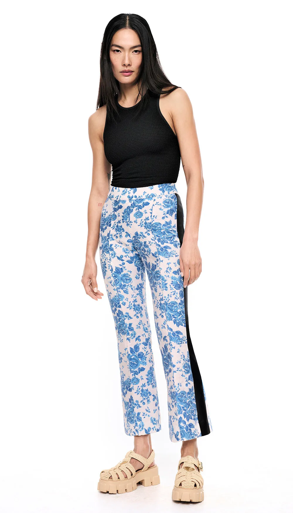 Tux Stripe Cropped Pintuck Pant sold by Smythe product image thumbnail 2