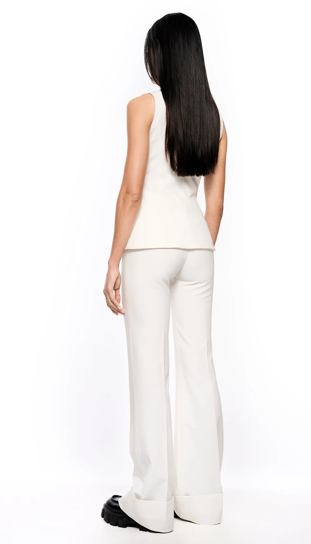 Wide Leg Cuffed Trouser sold by Smythe product image thumbnail 5