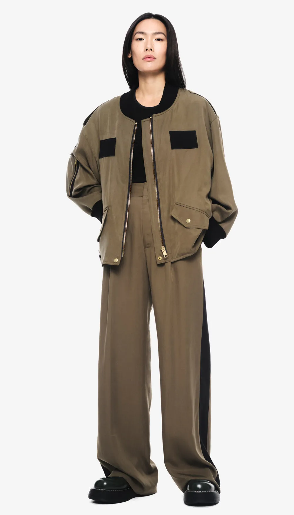 Tux Stripe Pleated Trouser sold by Smythe product image thumbnail 3