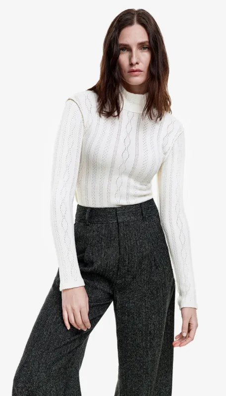 Pointelle Knit Turtleneck sold by Smythe