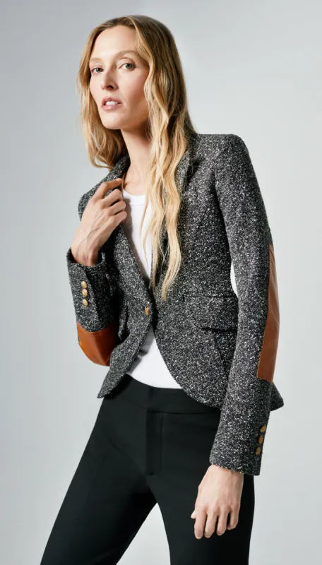 One Button Blazer w/ Rectangle Elbow Patch sold by Smythe