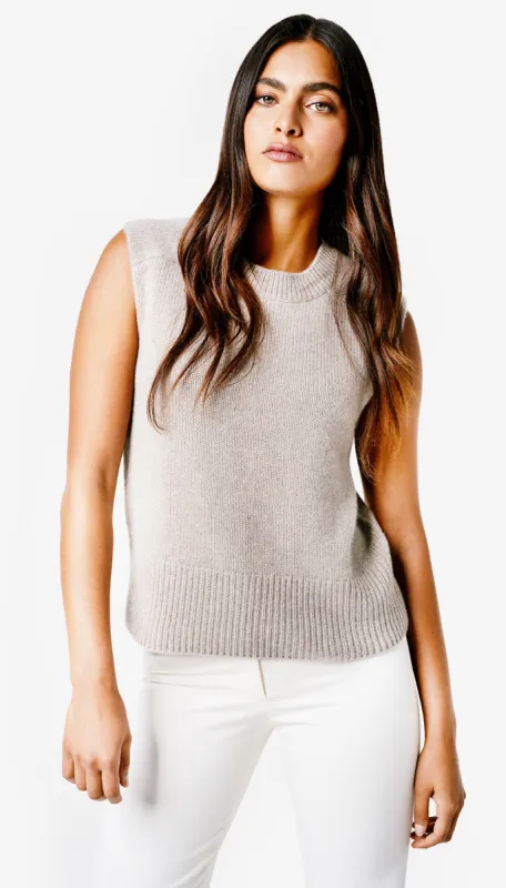 Cashmere Sleeveless Crewneck sold by Smythe