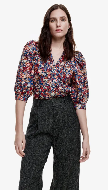 V-Neck Frontier Blouse sold by Smythe