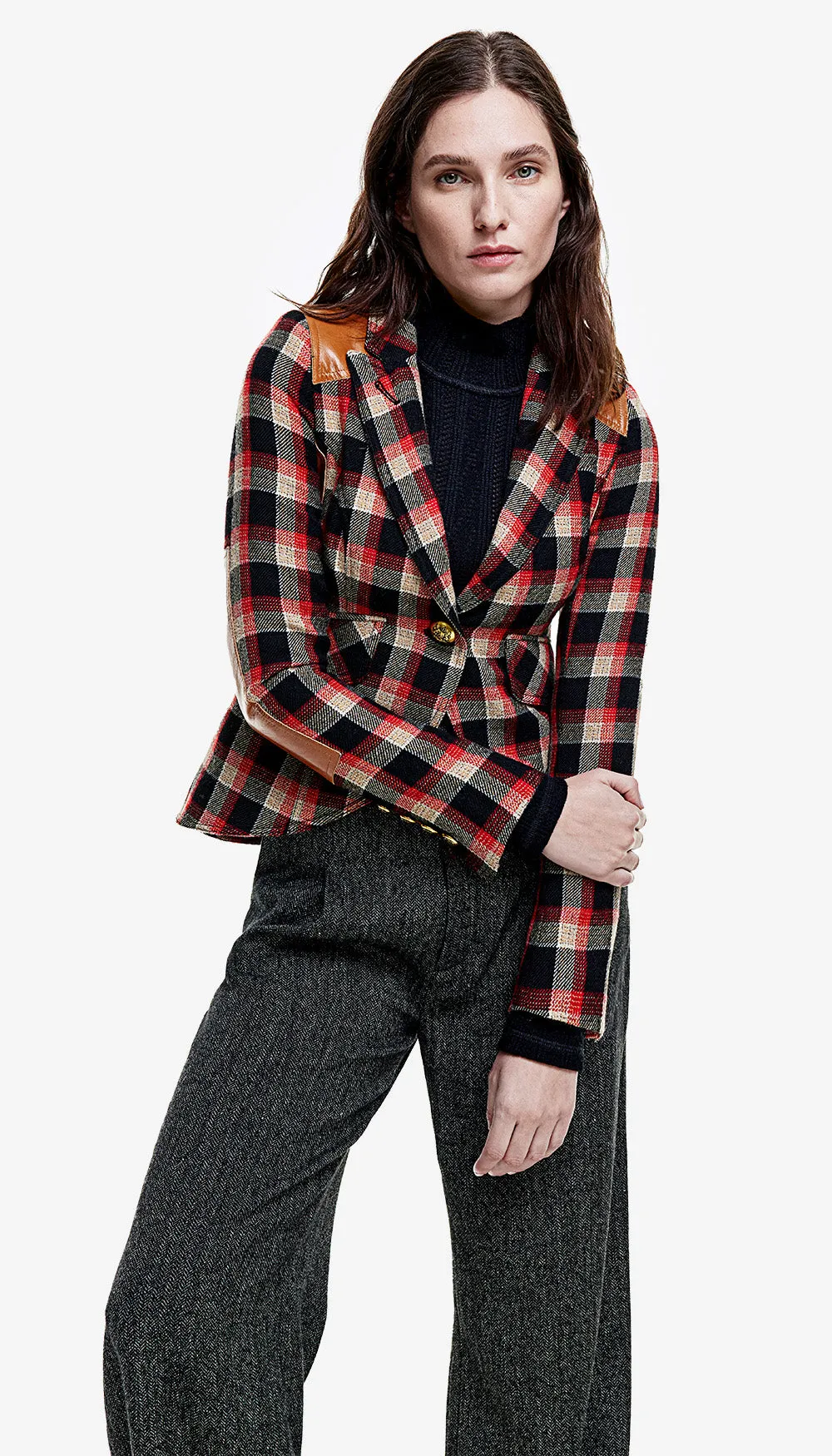 Rifle-Patch One Button Blazer sold by Smythe