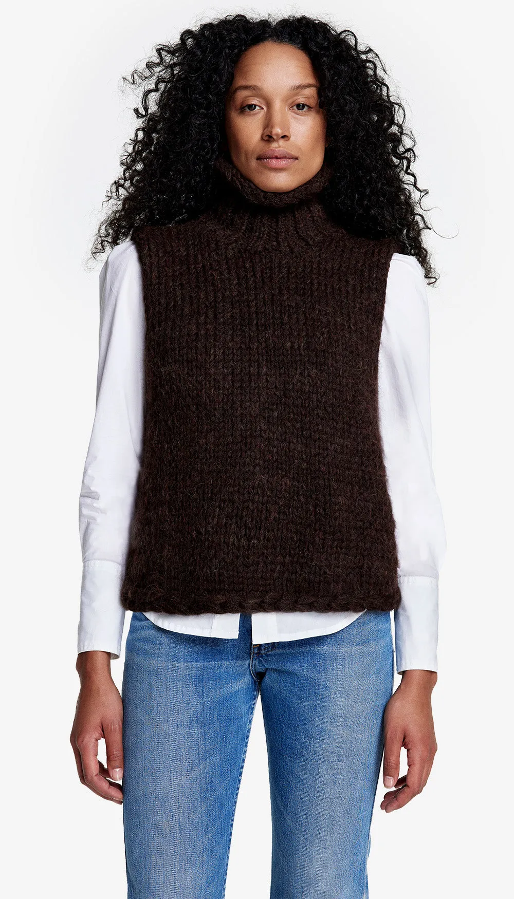 Handknit Sleeveless Turtleneck sold by Smythe